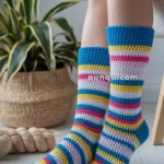 Striped Socks – FREE Crochet Pattern