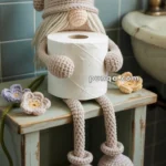 Amigurumi Gnome Toilet Paper Holder – FREE Crochet Pattern