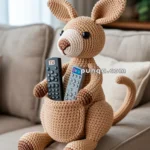 Amigurumi Kangaroo Remote Holder – FREE Crochet Pattern