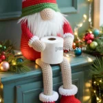 Amigurumi Christmas Toilet-Paper-Holding Gnome – FREE Crochet Pattern